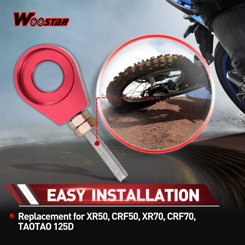 WOOSTAR 15mm Motorcycle Chain Adjuster Tensioner Replacement for 110cc 125cc Lifan YX SSR Coolster SDG Thumpstar Chinese Dirt Pit Bike - Image 4